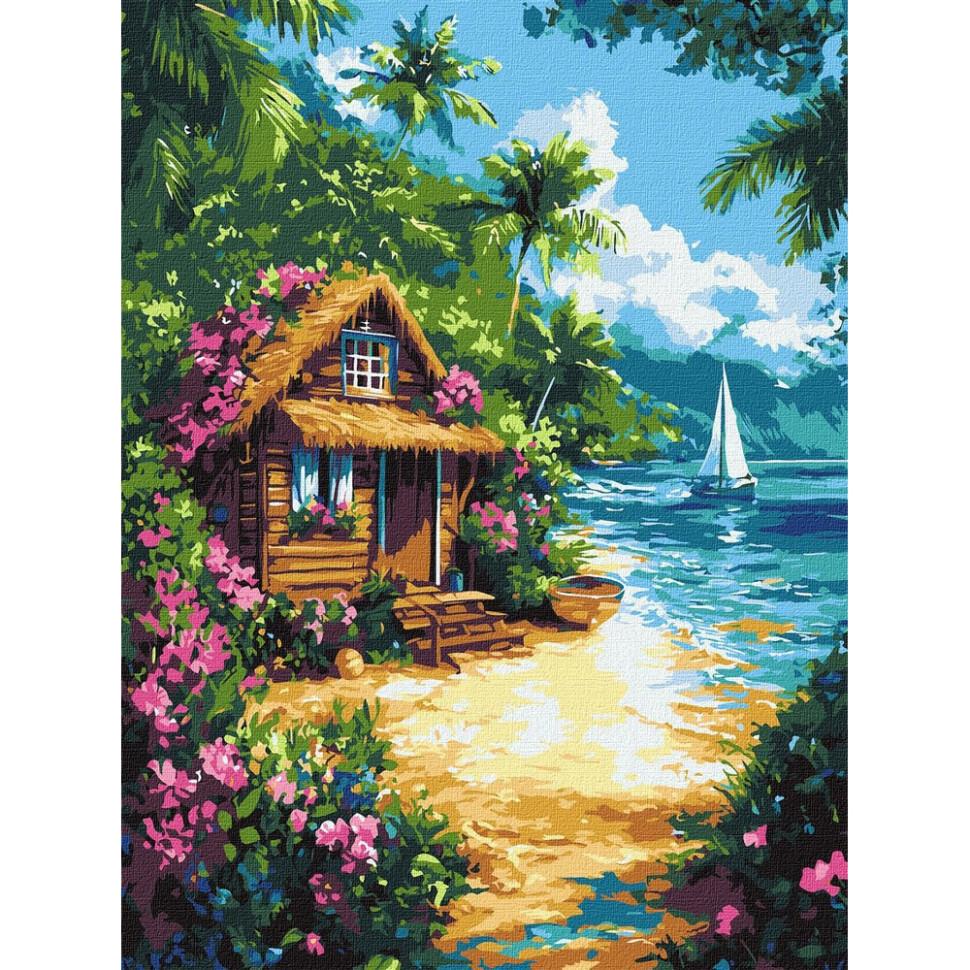 Картина по номерам Ideyka Дом в тропиках 30x40 см (KHO6373)