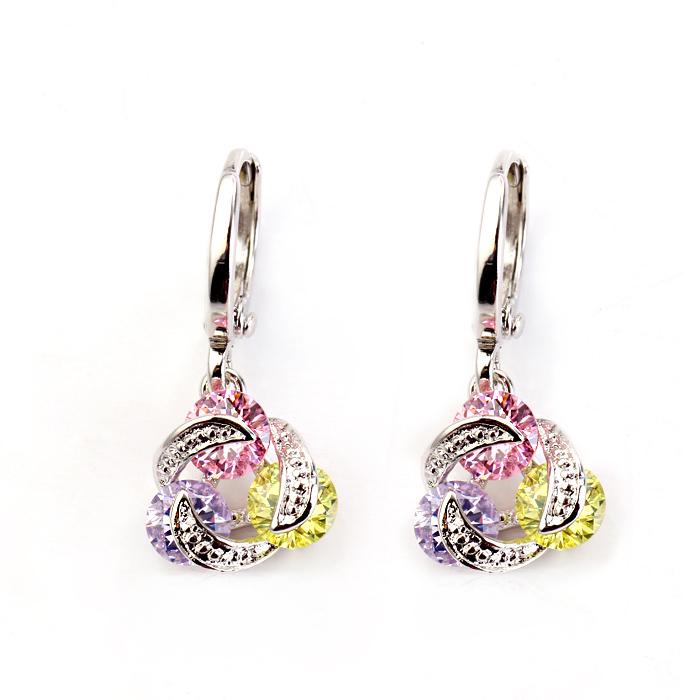 Серьги с цирконами X21422 Белый