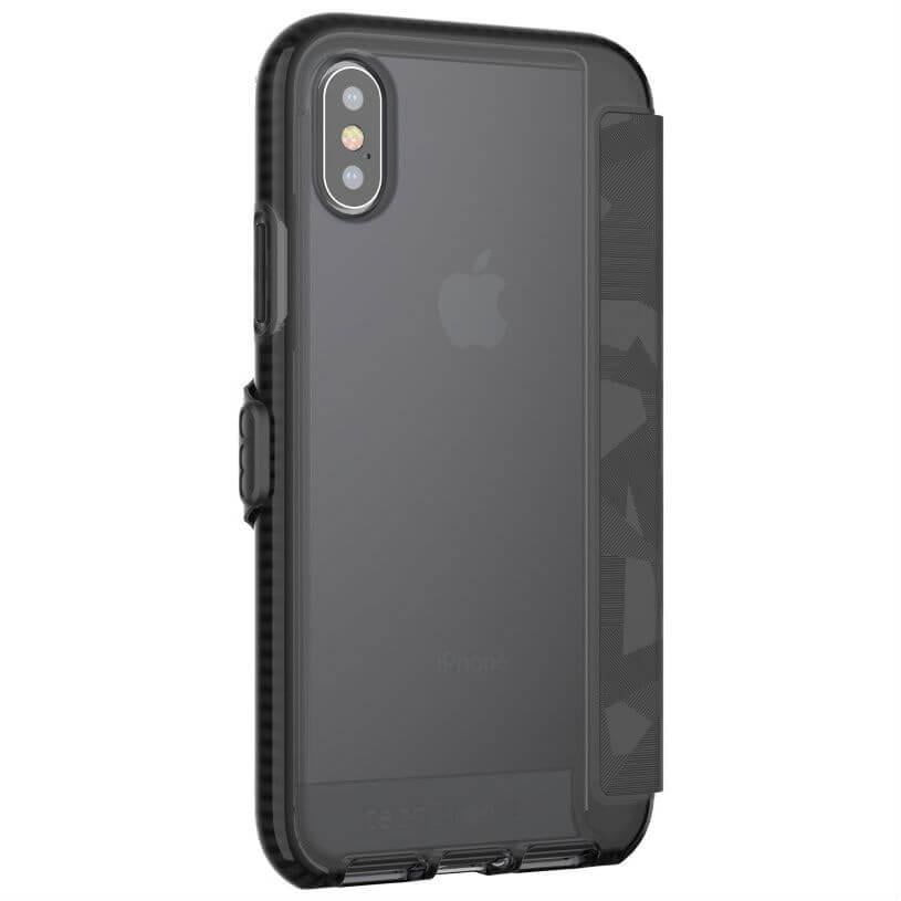 Противоударный чехол Evo Wallet IP книжка tech21 для Apple iPhone X/XS Black (11015704) - фото 2