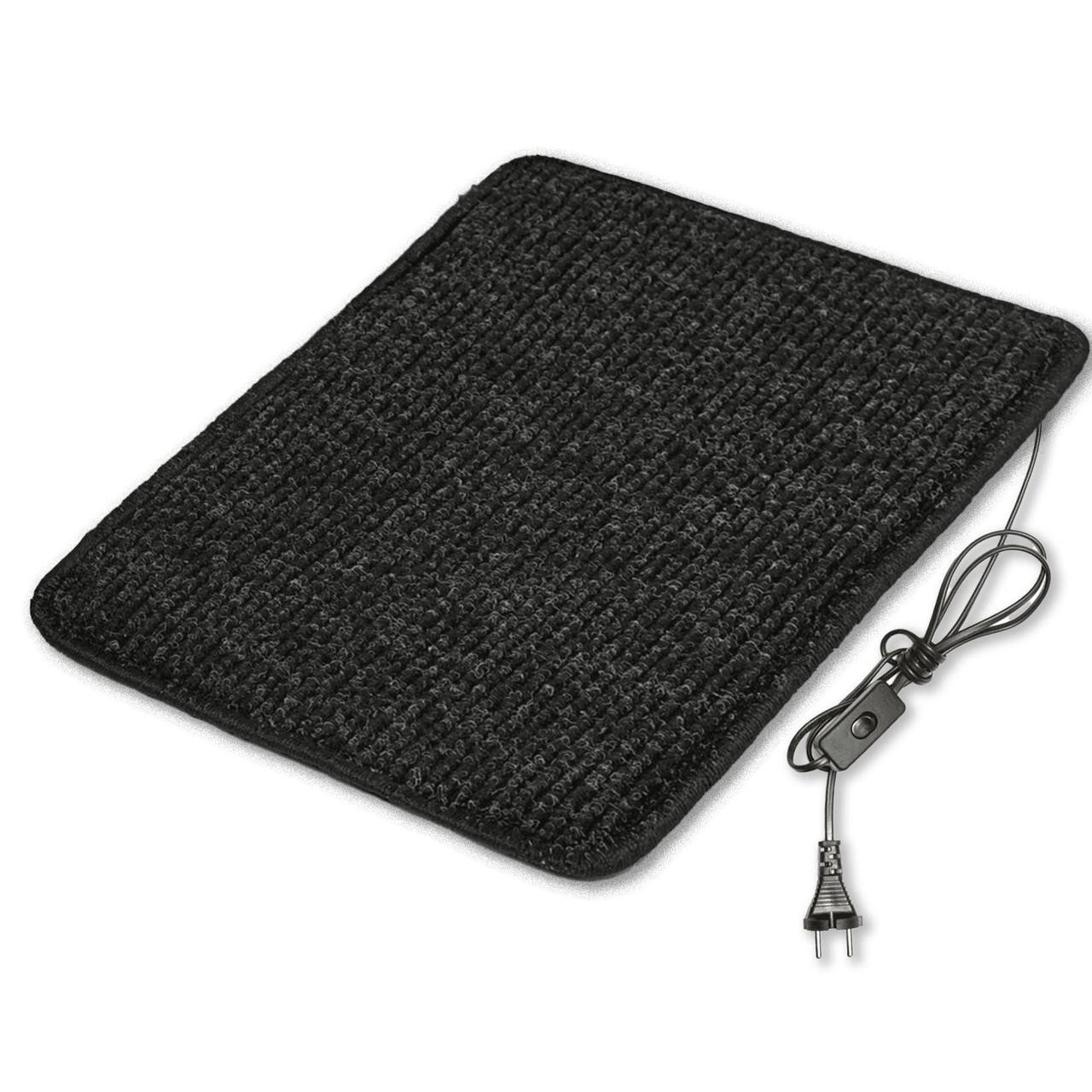 Коврик с подогревом с термоизоляцией и выключателем 50х80 см Черный (5080TS-BLK)