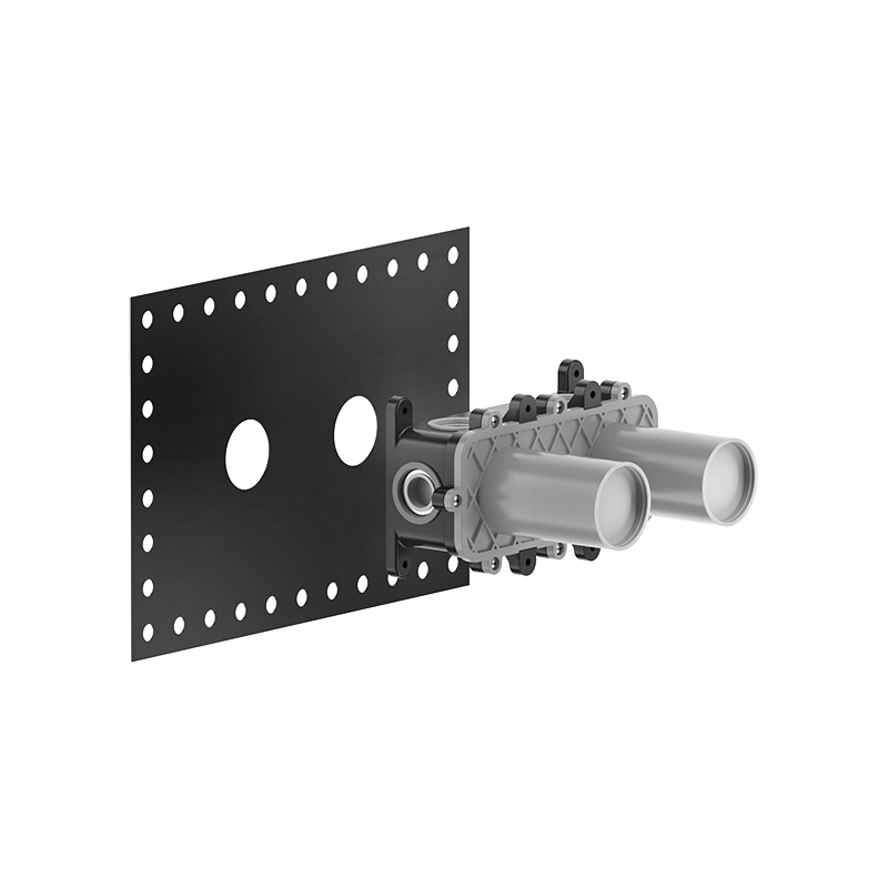 Часть встраиваемая Gessi PARTI INCASSO для термостатического смесителя на 2 выхода шлифованная сталь (54169-239)