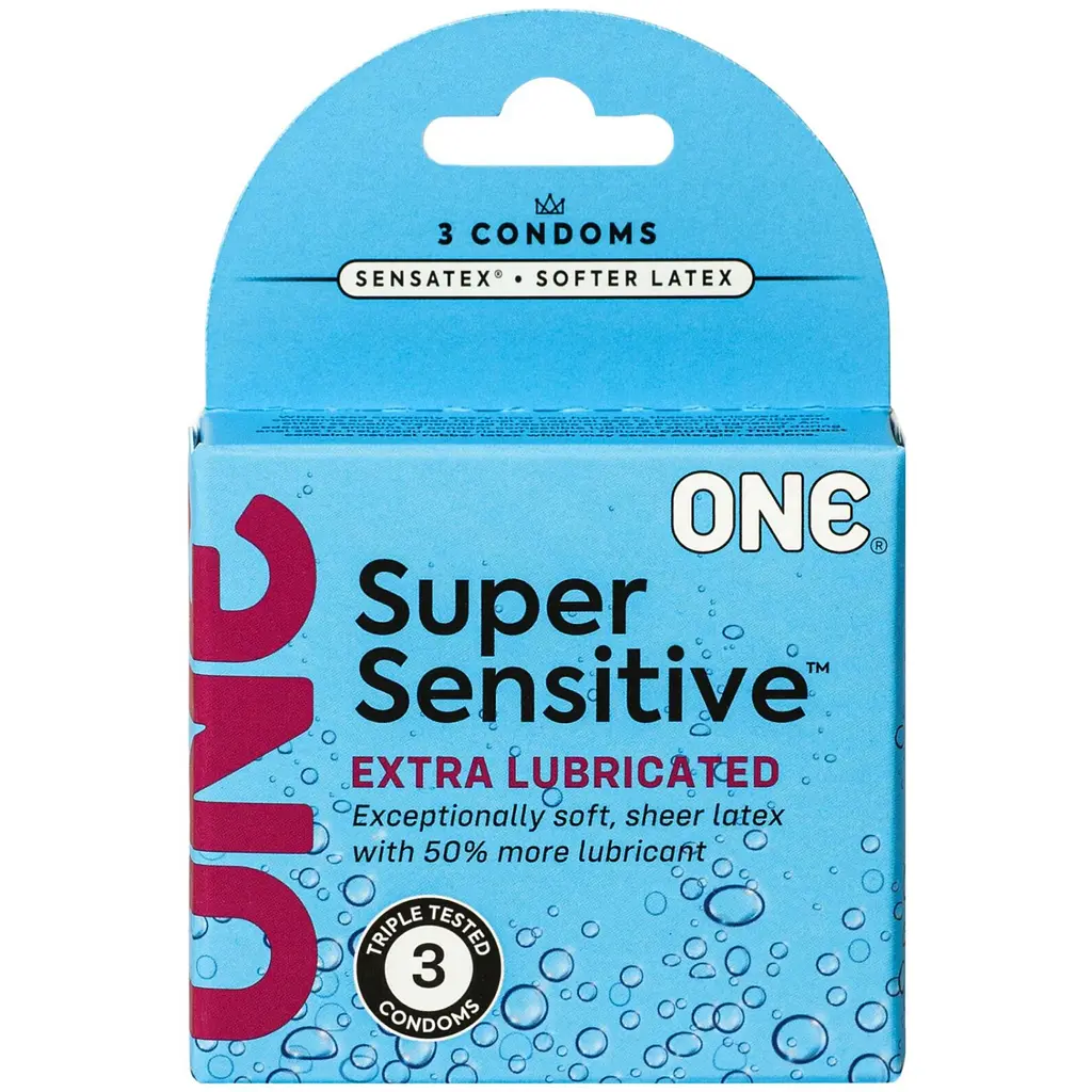 Презервативы ONE Super Sensitive с большим количеством лубриканта 3 шт.