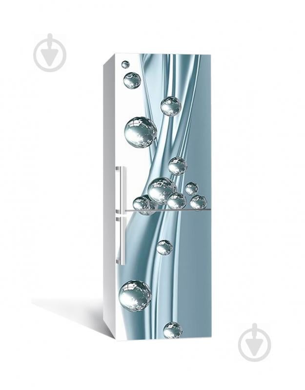 Наклейка на холодильник Zatarga «Капельки ртути» 650х2000 мм виниловая 3Д наклейка декор на кухню Наклейка на холодильник Zatarga «Капельки ртути» 650х2000 мм виниловая 3Д наклейка декор на кухню