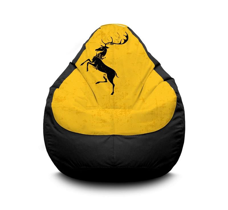 Кресло мешок iPuff Game of Thrones House Baratheon Оксфорд XXL 90х125 см Черный