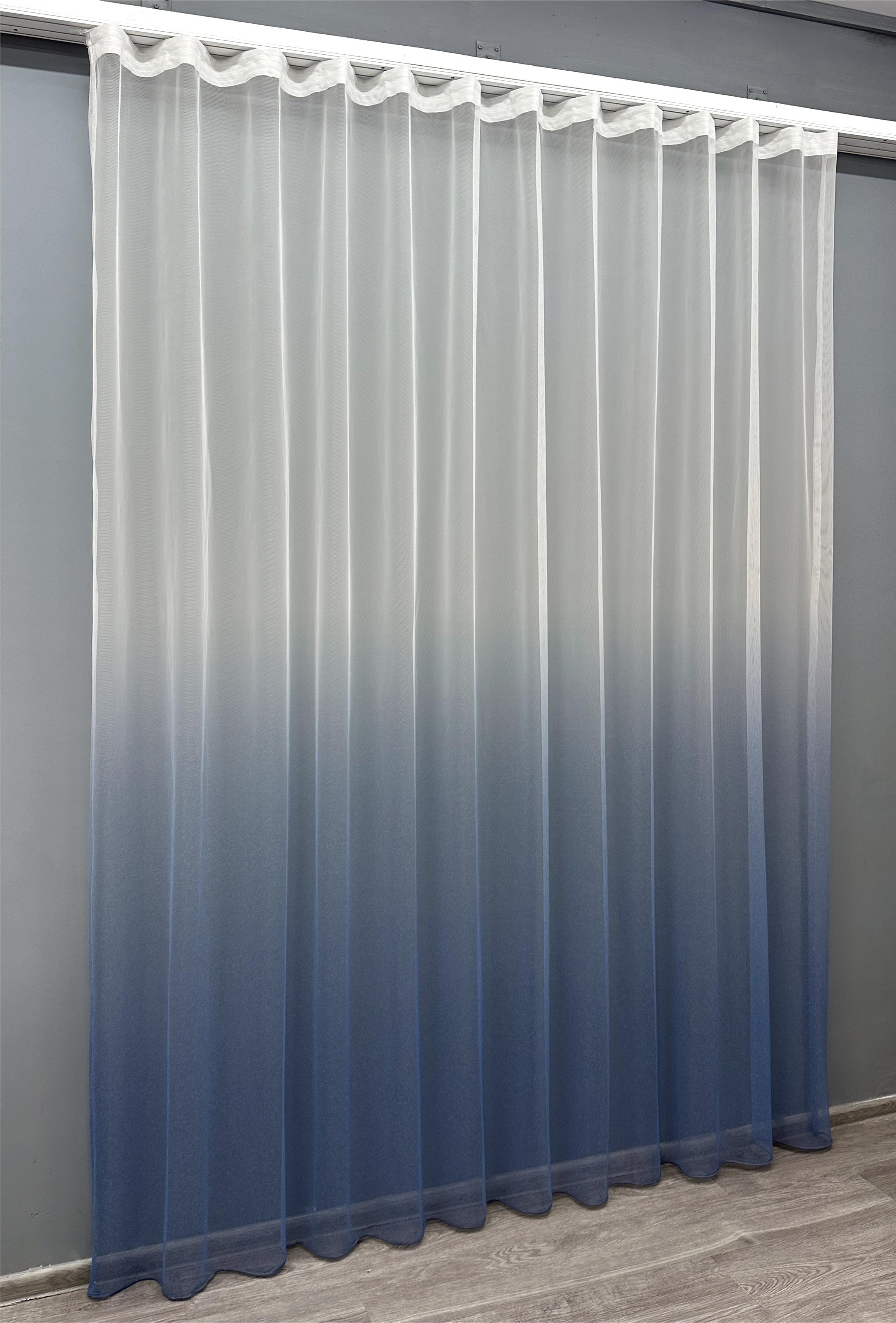 Тюль VR-Textil 1652т Грек-сетка омбре 300х270 см Серо-голубой (42-0624) - фото 2 Тюль VR-Textil 1652т Грек-сетка омбре 300х270 см Серо-голубой (42-0624) - фото 2