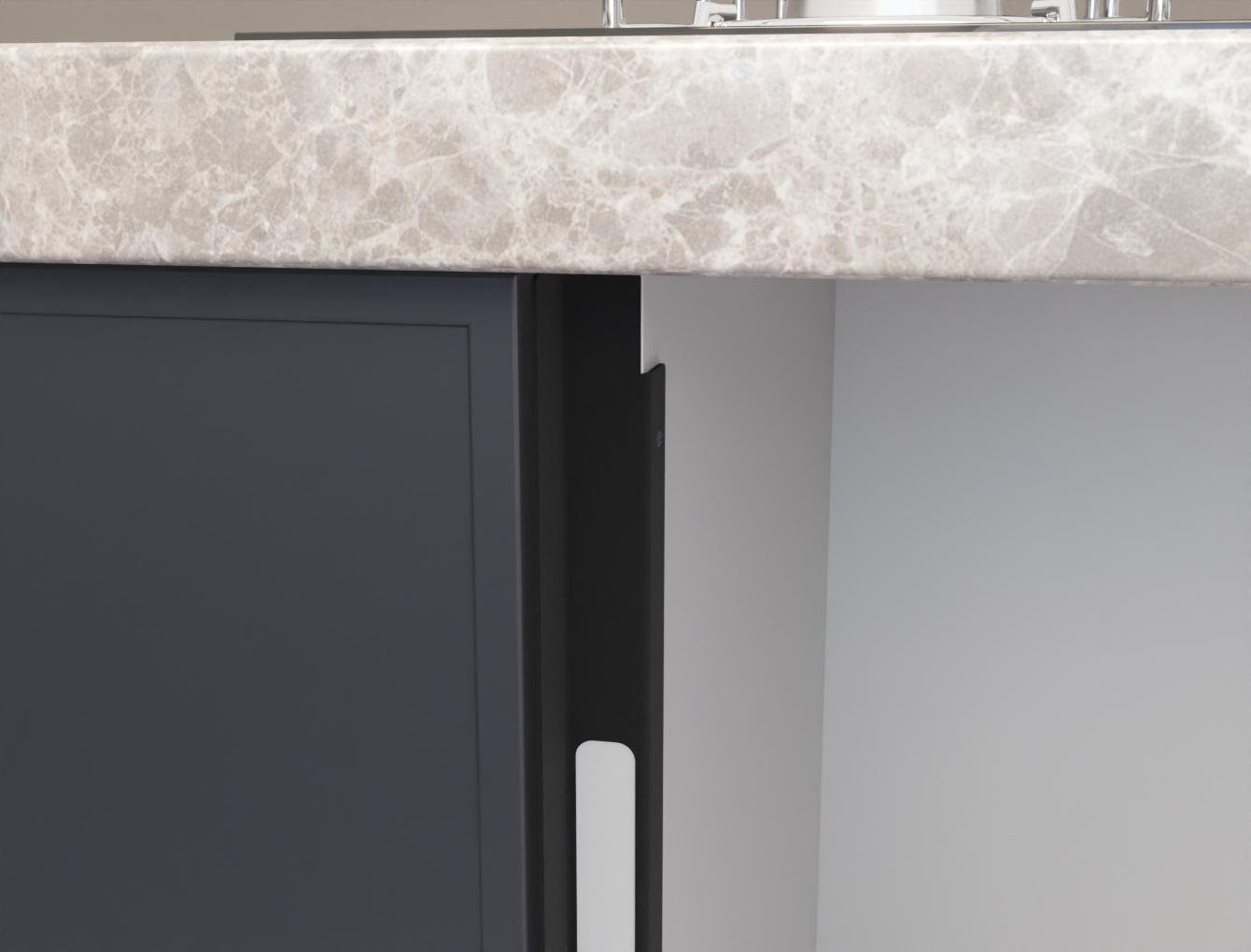 Термоизоляционные планки для тумбы под духовку Loft для ДСП 16 мм Черный - фото 3