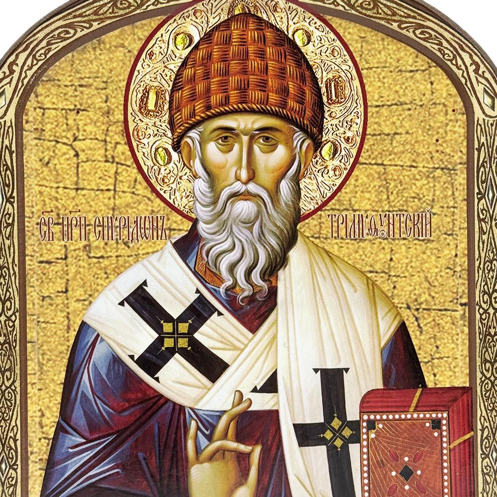 Складень Святий Спиридон та Миколай Чудотворець 15х20 см (30654623) - фото 2 Складень Святий Спиридон та Миколай Чудотворець 15х20 см (30654623) - фото 2