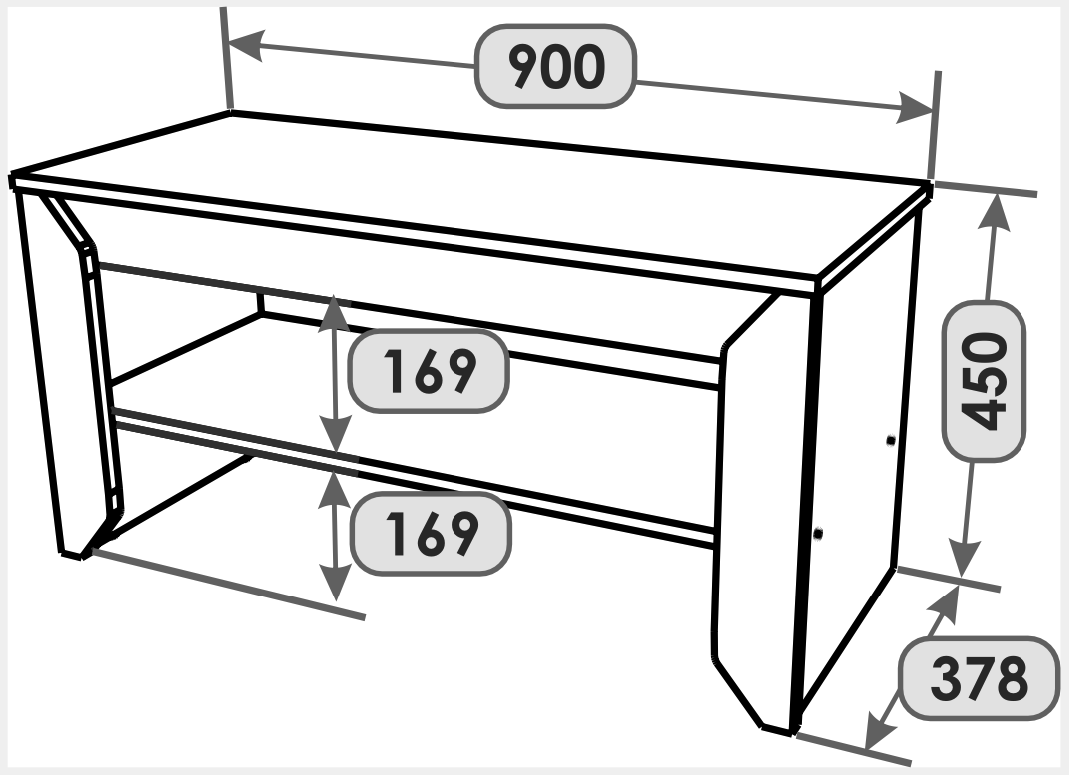 Тумба под обувь Everest Нордик 900 900х378х450 мм Дуб крафт золотой/Графит (11181) - фото 2