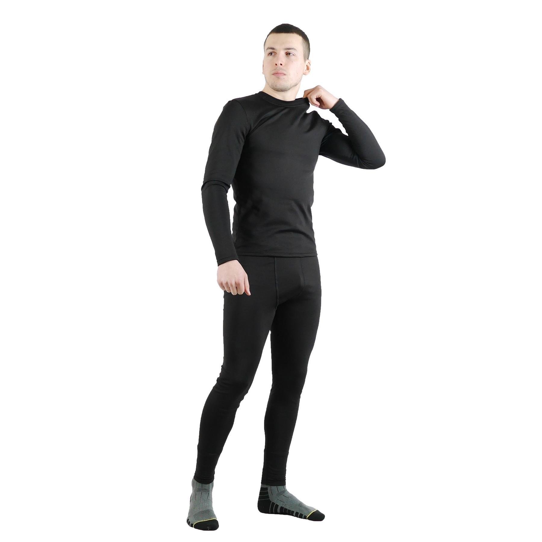 Комплект термобелья на флисе S Черный (1145-S)