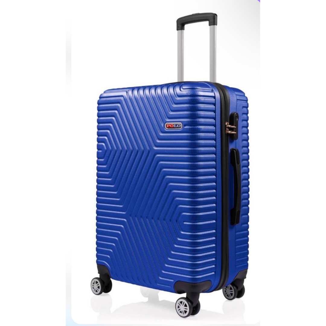 Валіза Polo ПК008-L полікарбонат на 4-х подвійних колесах велика L 120 л Електрик
