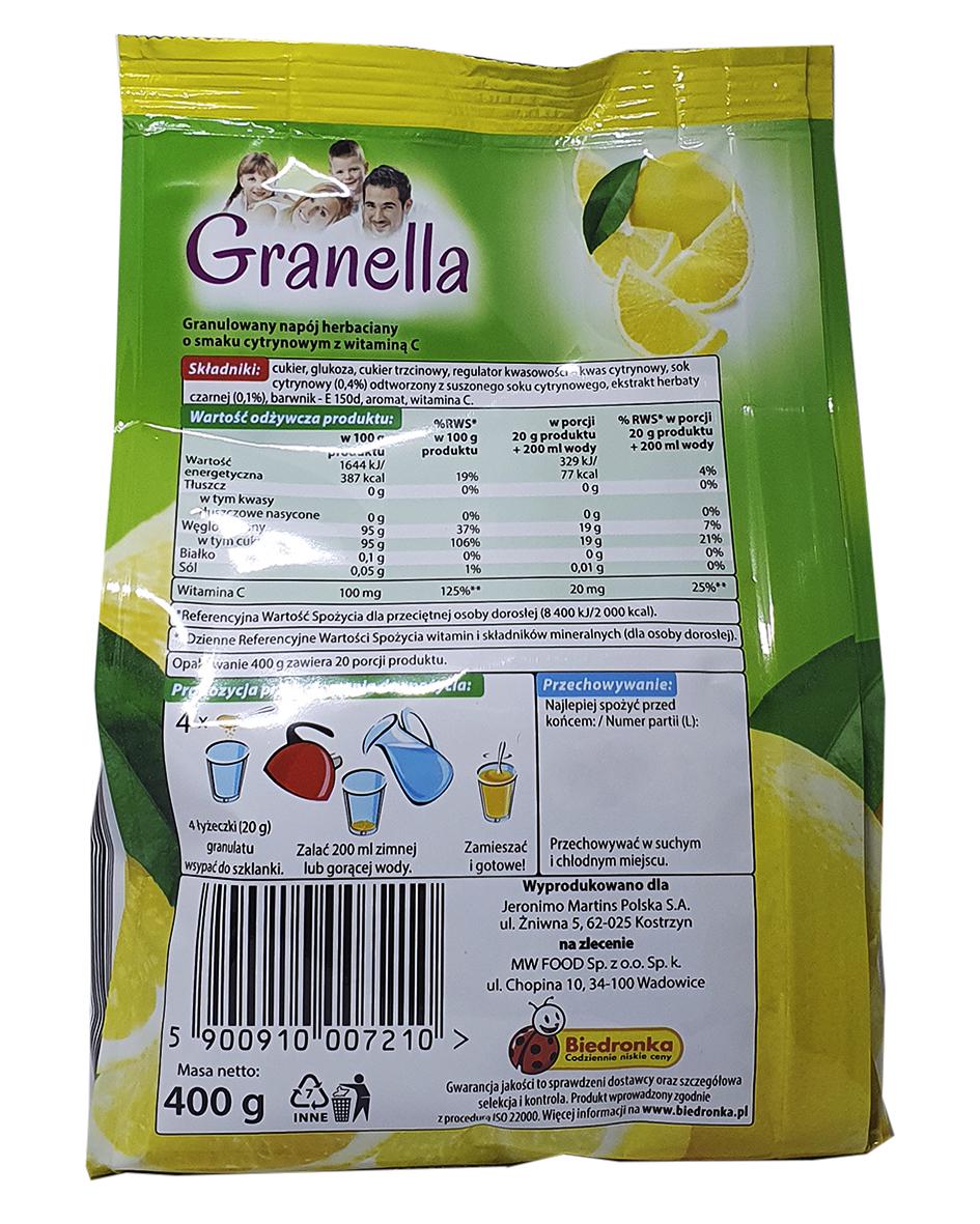 Чай Granella Лимон гранулированный 400 г (55431) - фото 4 Чай Granella Лимон гранулированный 400 г (55431) - фото 4