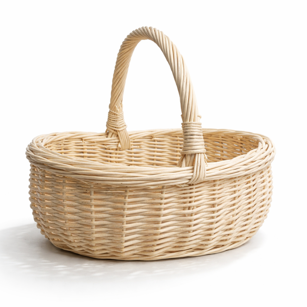 Корзина пасхальная плетеная овальная (9894)