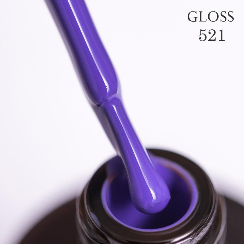 Гель-лак GLOSS 521 11 мл Лазурно-синий (96338)