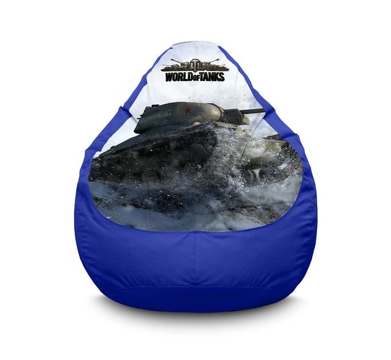 Крісло мішок iPuff World of Tanks T-34 Оксфорд XL 80x110 см Синій Крісло мішок iPuff World of Tanks T-34 Оксфорд XL 80x110 см Синій