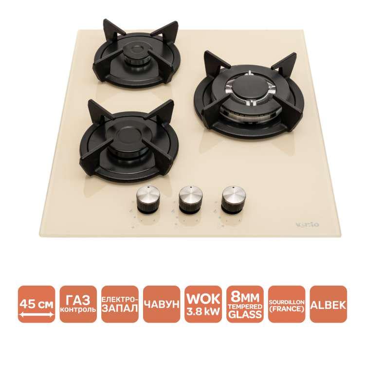 Варильна поверхня Ventolux HG430-G3G CEST IVORY (9940) - фото 2