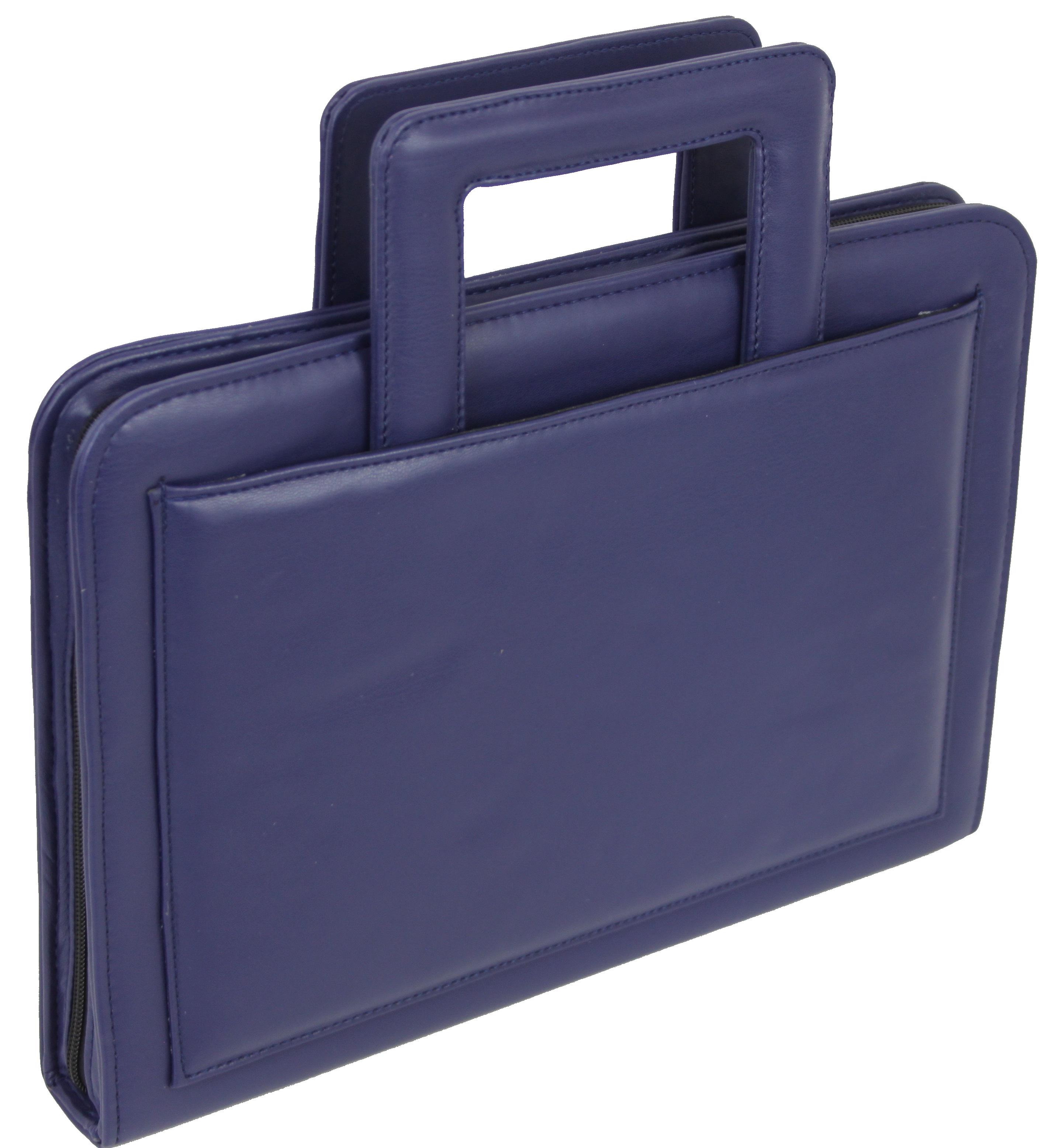 Папка-портфель Portfolio из экокожи Синій (Portak13 navy)