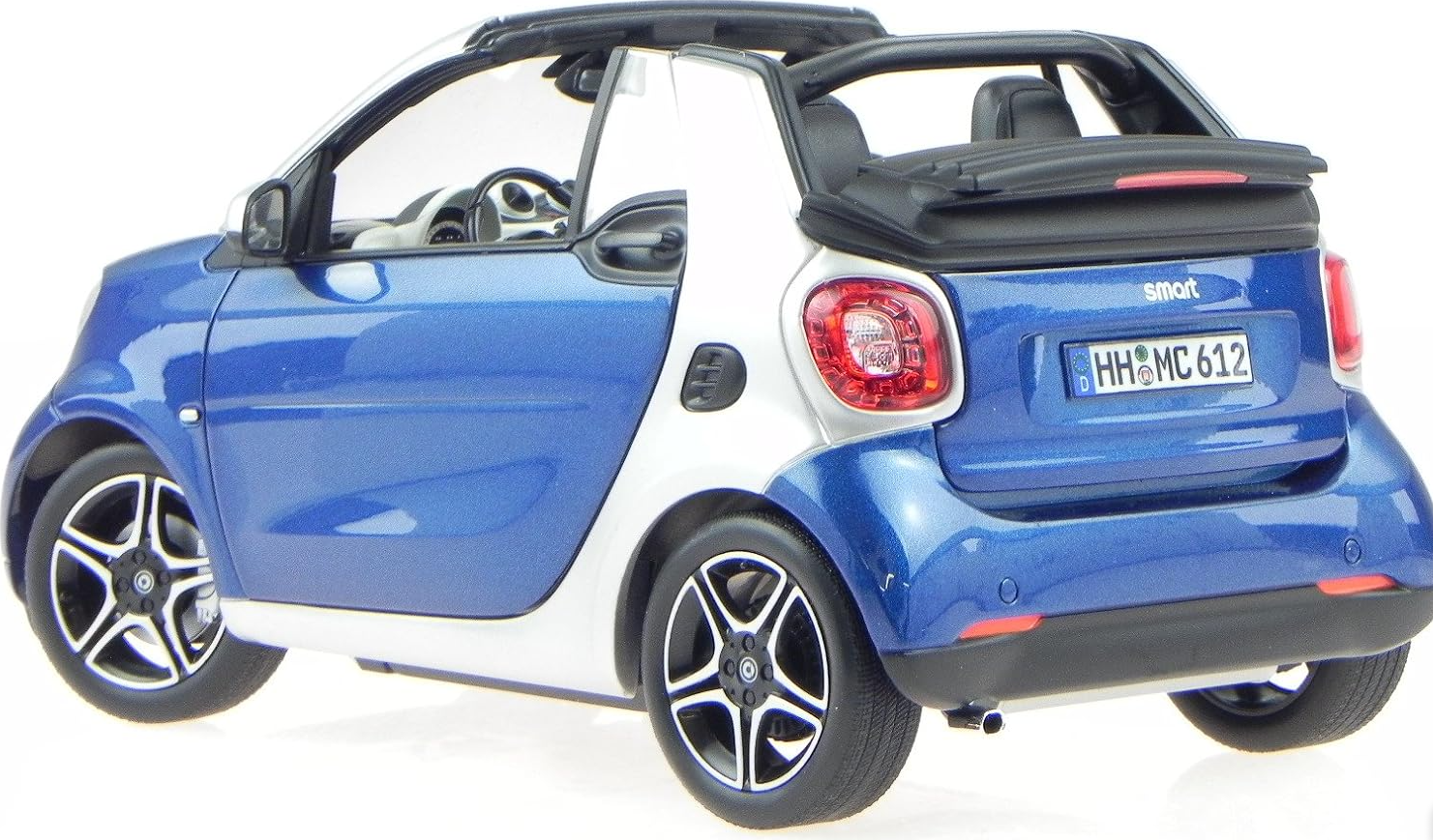 Модель автомобіля Norev SMART Fortwo A453 1:18 Blue/Silver (183438) - фото 4