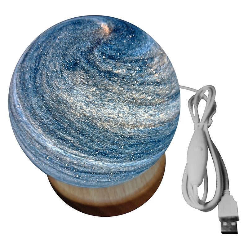 Лампа-ночник настольная Нептун 3D с хрустальным шаром (25983069)