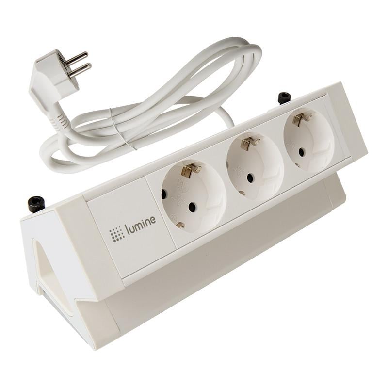 Блок розеточный накладной Lumine ORION 3 розетки Белый (171917)