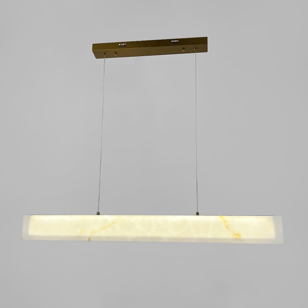 Люстра подвесная с эффектом мрамора в удлиненном корпусе 100 смЛатунь (MJ364L-1000)