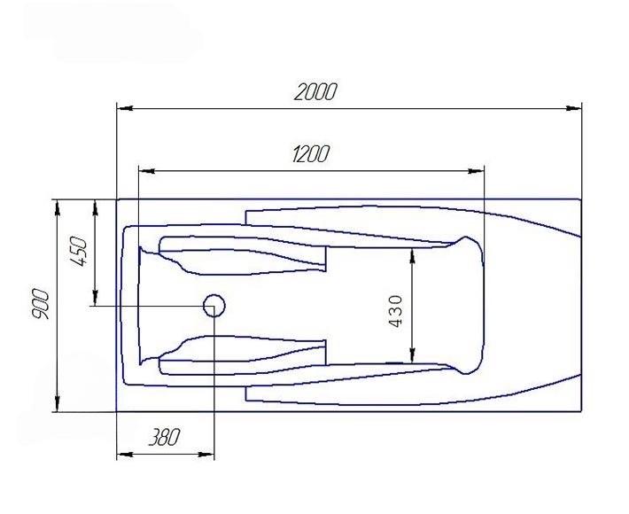 Ванна акрилова Redokss San ANDRIA 2000х900 мм - фото 7