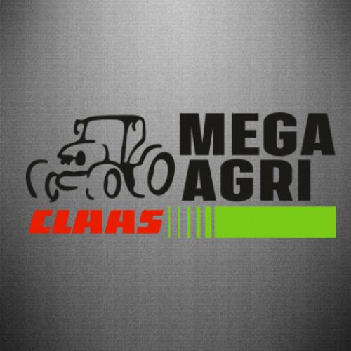 Наклейка Claas Mega Agri 50x20,2 см Черный/Красный/Зеленый (21559945)