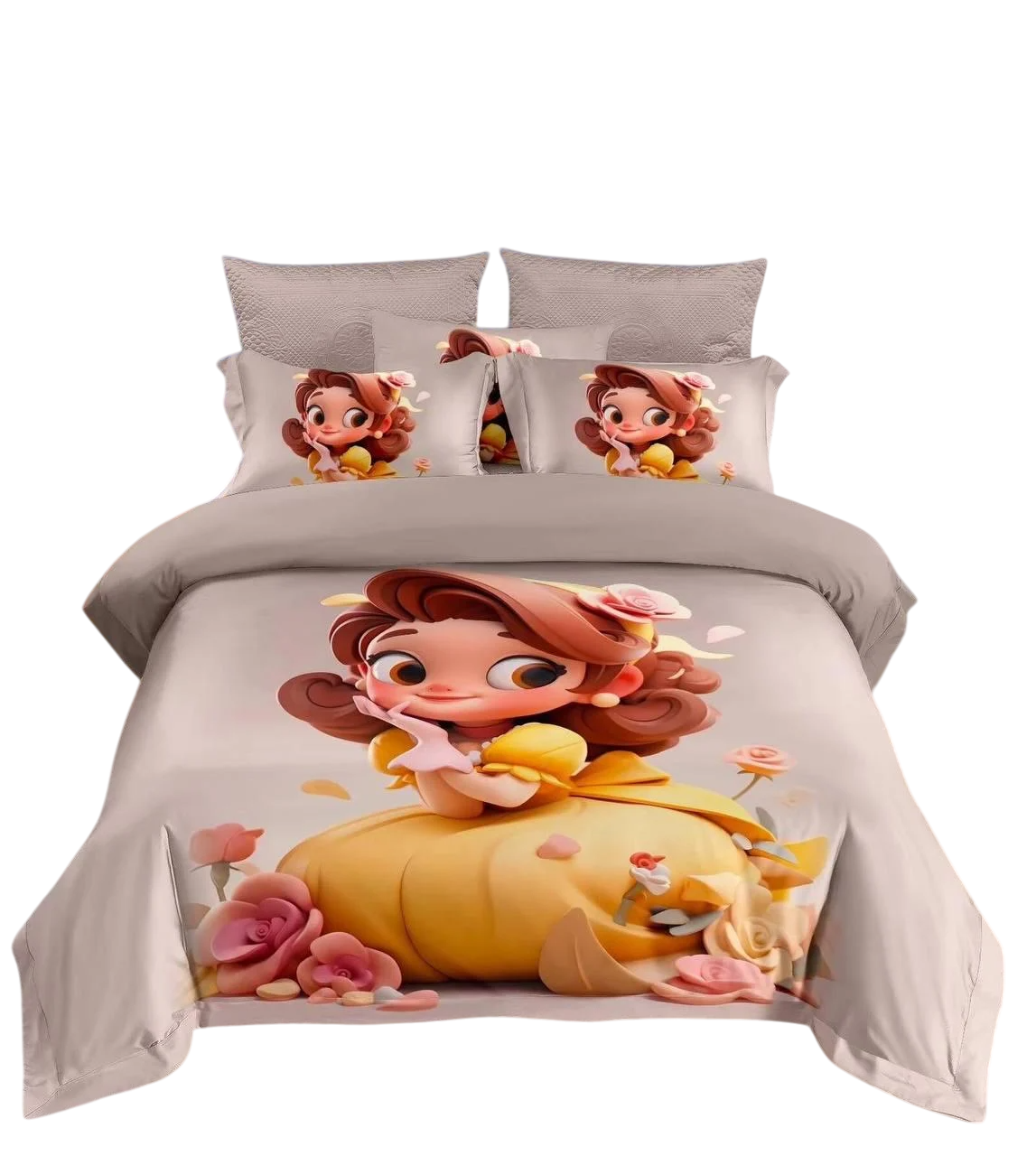 Комплект постільної білизни 50x70 см Рожевий із жовтим