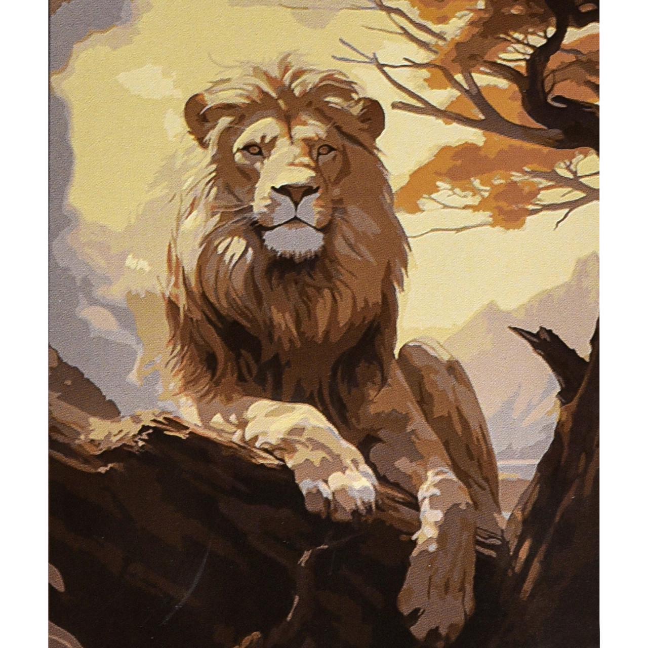 Картина по номерам Strateg Премиум Царь зверей 30х40 см (SS1182)