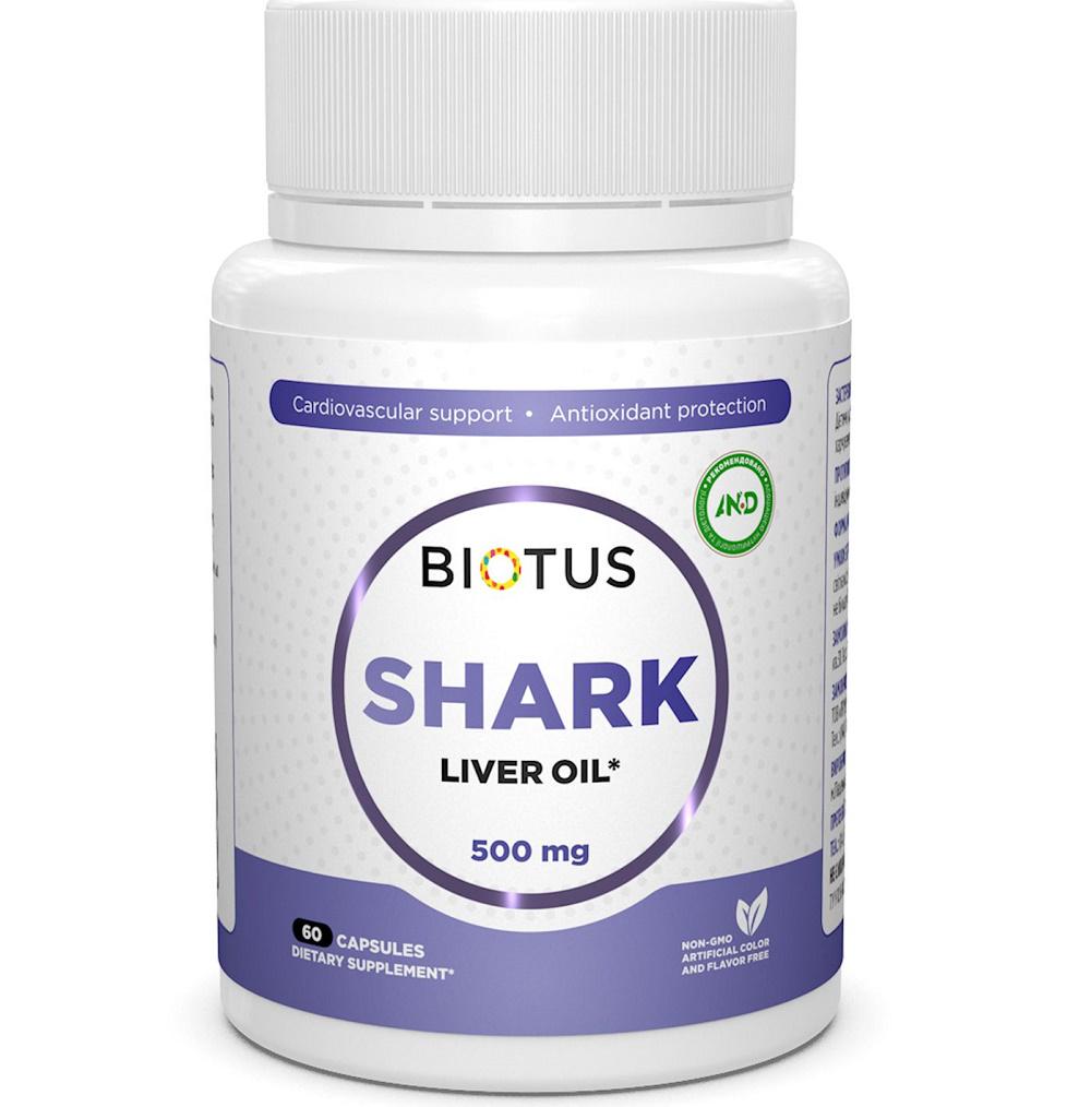 Масло из печени акули Biotus Shark Liver Oil 60 Caps BIO-530906