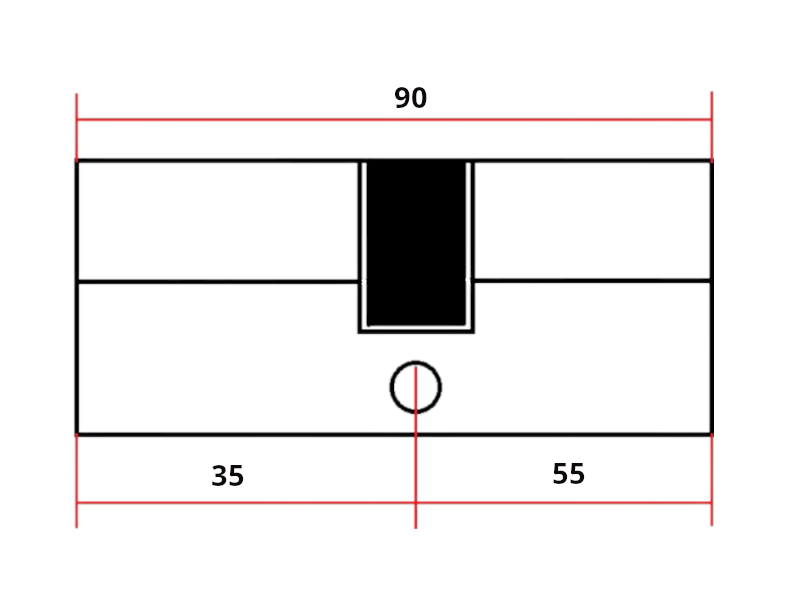 Серцевина Kedr Zink M90 ZN 35х55 ключ/ключ Нікель EA90SN (8545886) - фото 3