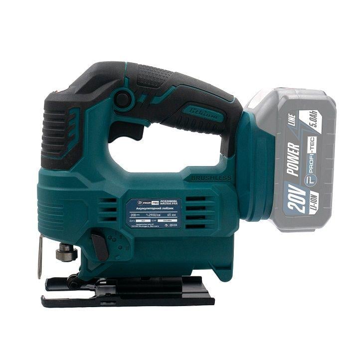 Лобзик аккумуляторный бесщеточный PROFI-TEC PGS2080BL 20V без аккумуляторов и зарядного устройства (005900) - фото 3