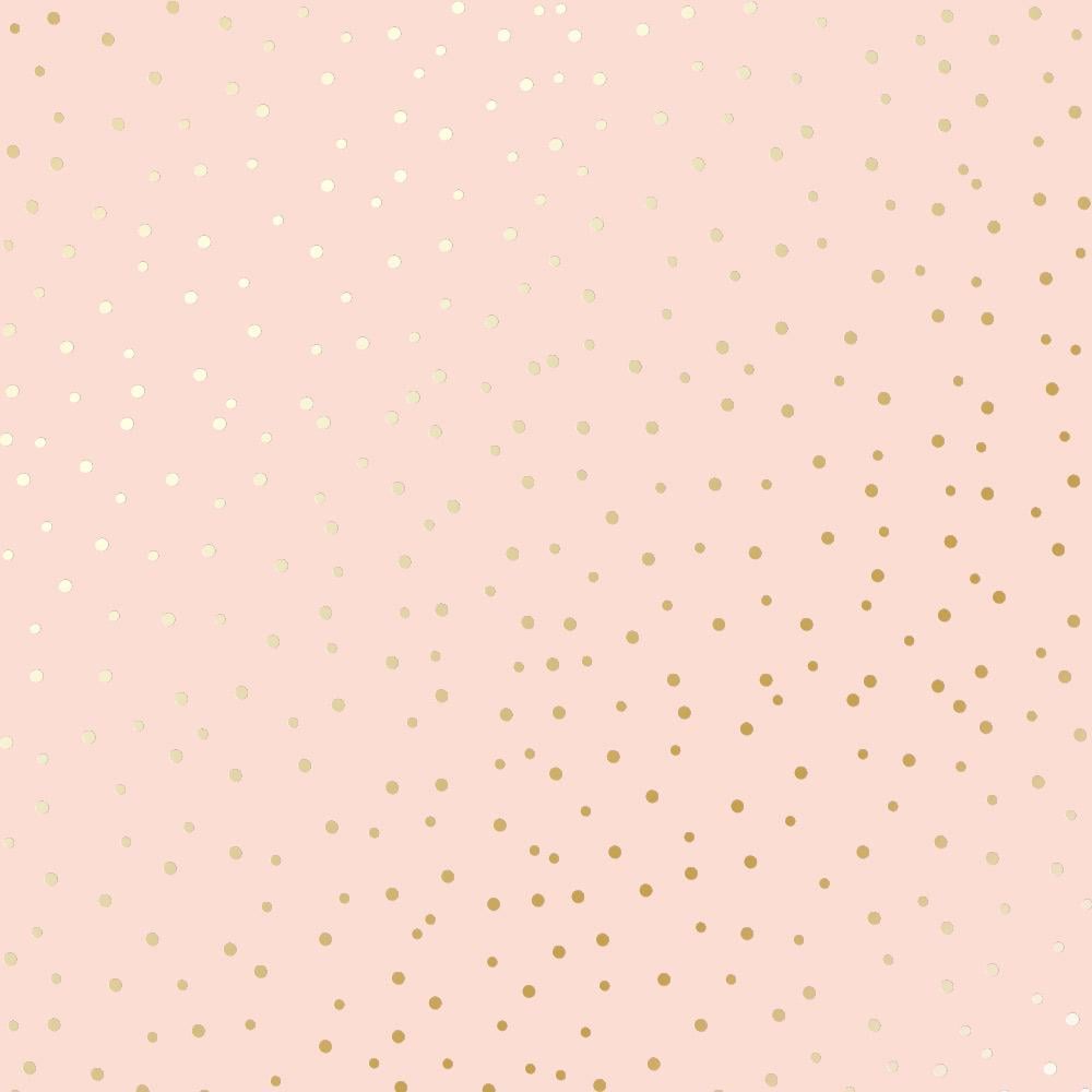 Лист бумаги односторонний Golden Drops с фольгированием 30,5х30,5 см Peach