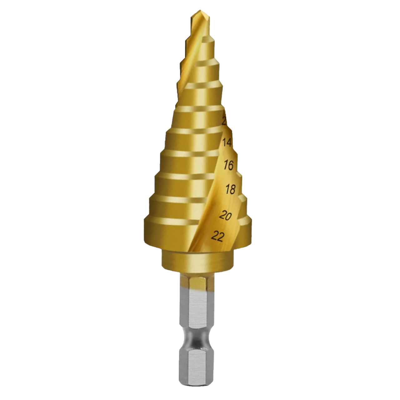 Свердло ступеневе спіральне HSS 4,0-22,0 мм (45207)