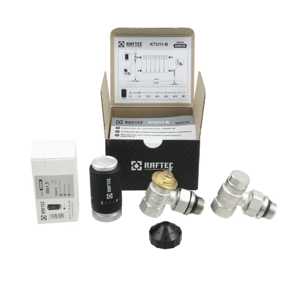 Комплект термостатический угловой Raftec M30 KTU11-B 1/2" Black (88684)