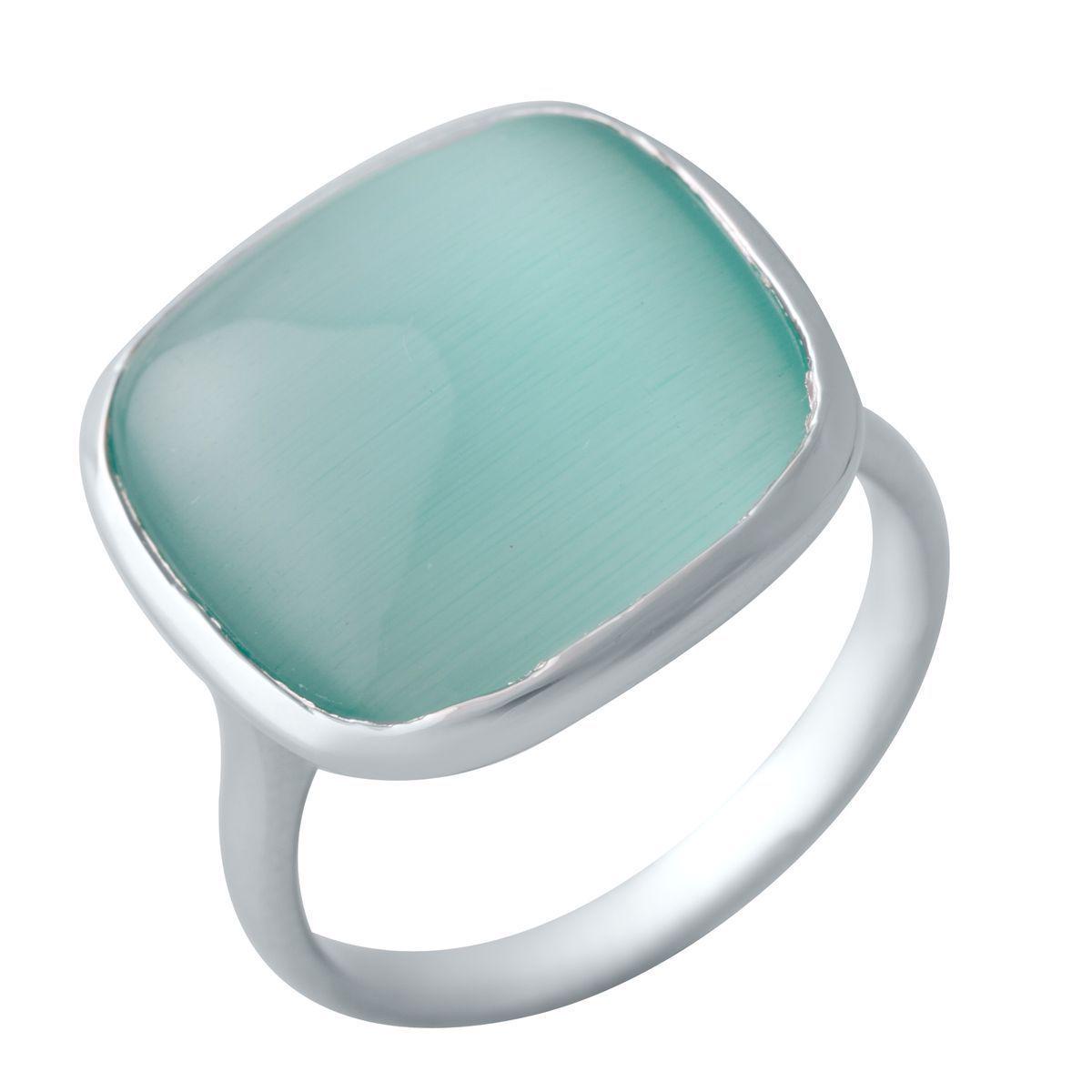 Кольцо серебряное Tiva с кошачьим глазом 10,24 ct 4,38 г р. 18 (2015123)