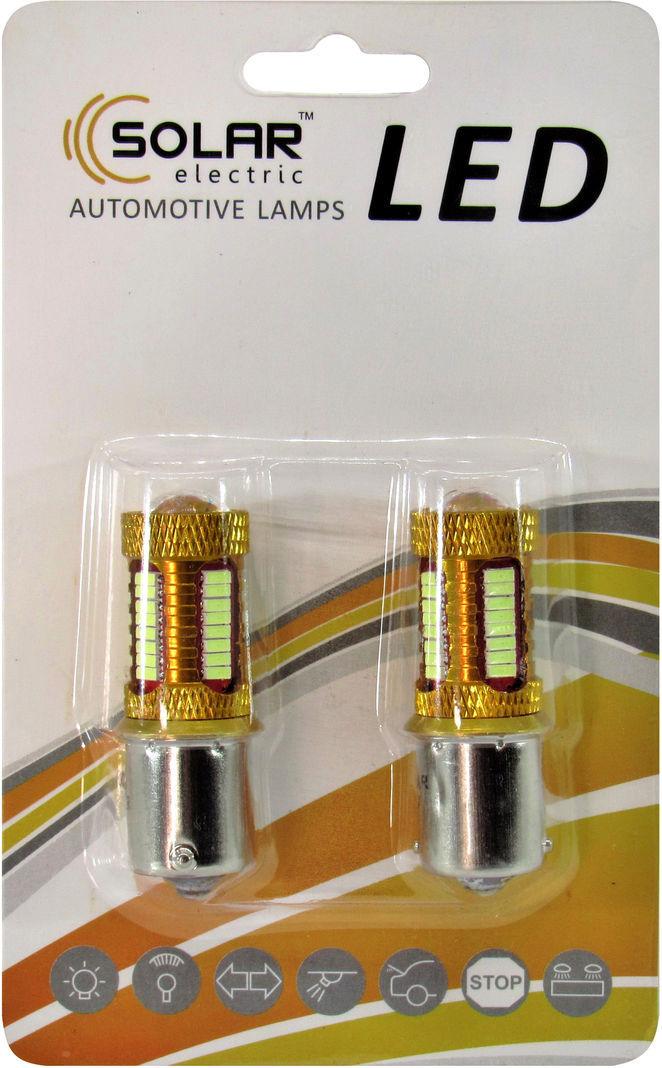 Лампочка Solar Груша LED SMD 12V 38-діодів 140lm P21W BA15s LS294 B2 12V-R5W BA15s 2 шт. Білий