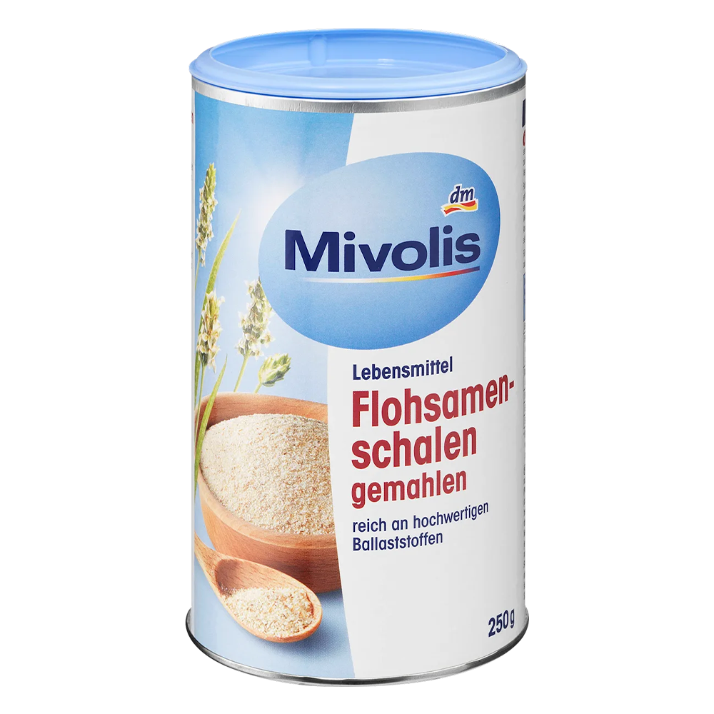 Шелуха подорожника DM Mivolis Flohsamenschalen gemahlen молотое 250 г (EPI-15102025-1375)
