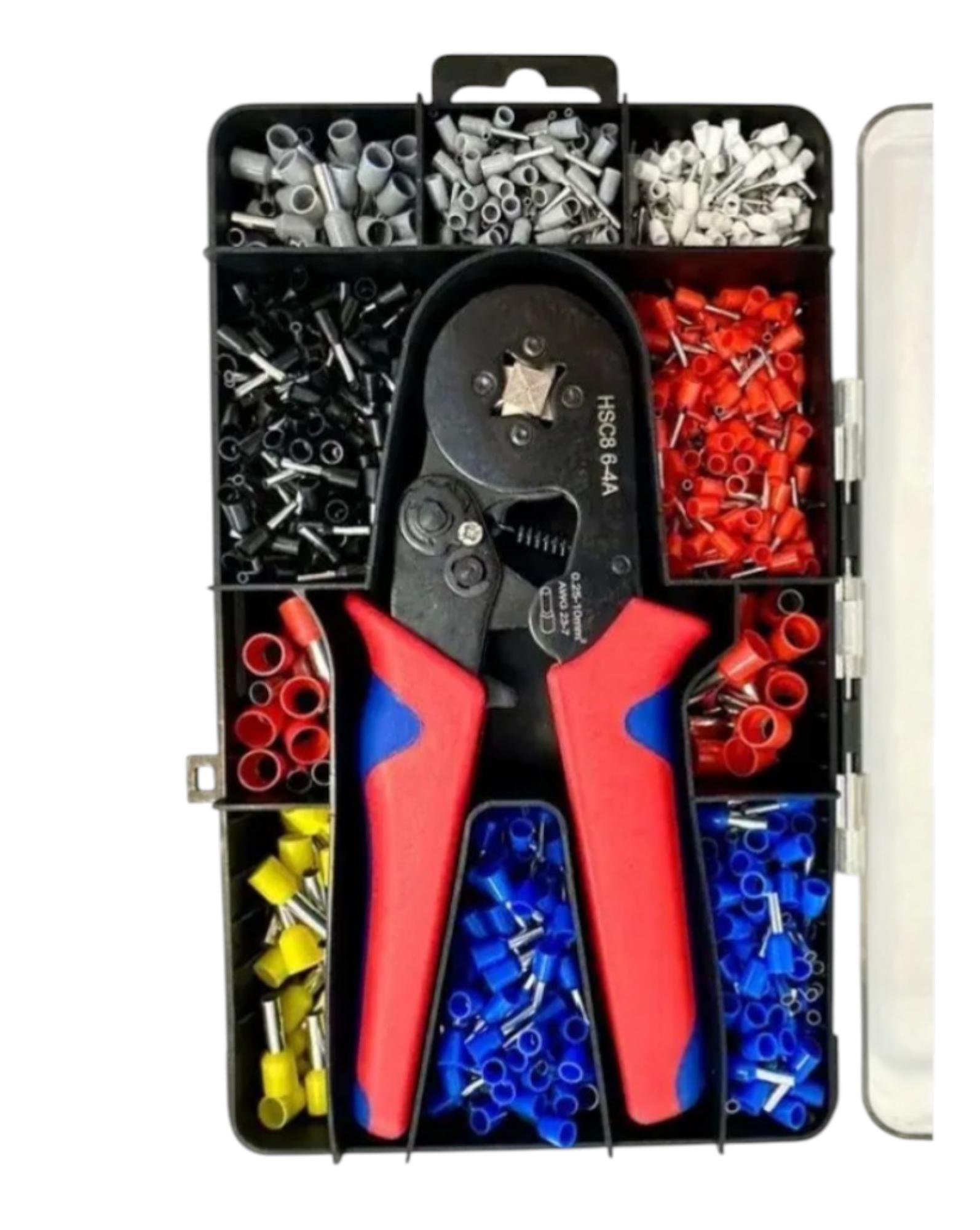 Кримпер HSC8-4A для опрессования штекера витой пары 4 кулачка и наконечники 1200 шт. в кейсе (726) - фото 2 Кримпер HSC8-4A для опрессования штекера витой пары 4 кулачка и наконечники 1200 шт. в кейсе (726) - фото 2