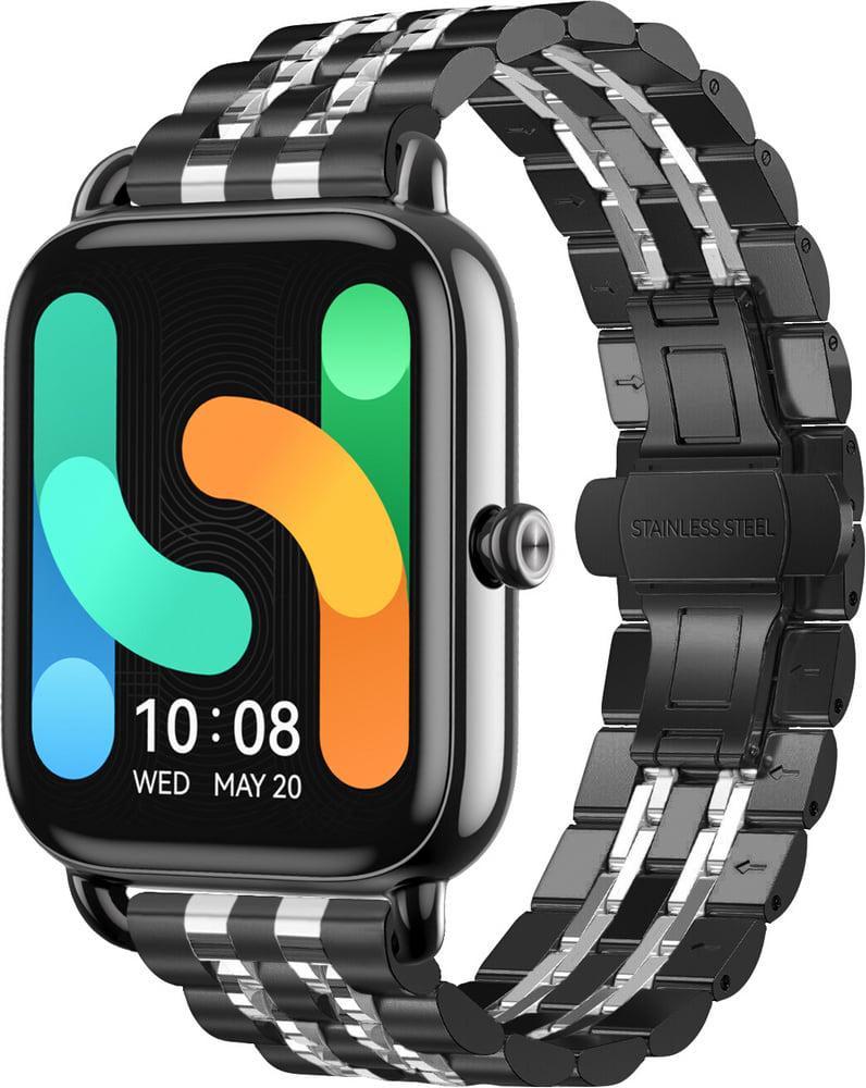 Браслет металлический Spinye Line для Haylou RS4 Plus LS11 Black Silver (40630-03)