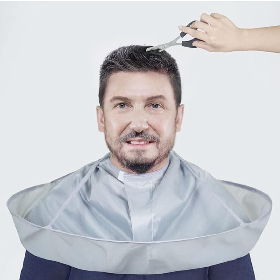 Перукарська накидка-парасолька для стрижки волосся та бороди 60 см Сріблястий - фото 2 Перукарська накидка-парасолька для стрижки волосся та бороди 60 см Сріблястий - фото 2
