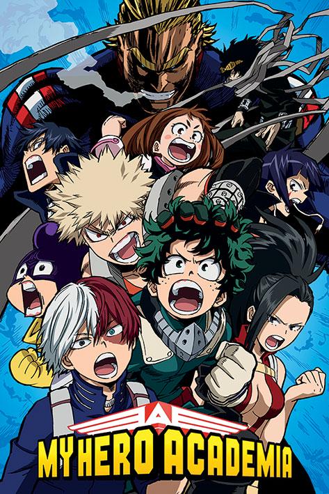 Постер плакат Моя Геройская Академия/My Hero Academia Cobalt Blast Group 61x91,5 см