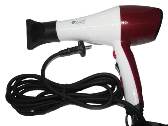 Фен Salon Professional 8345 2300 Вт с ионизацией воздуха Белый с бордовым