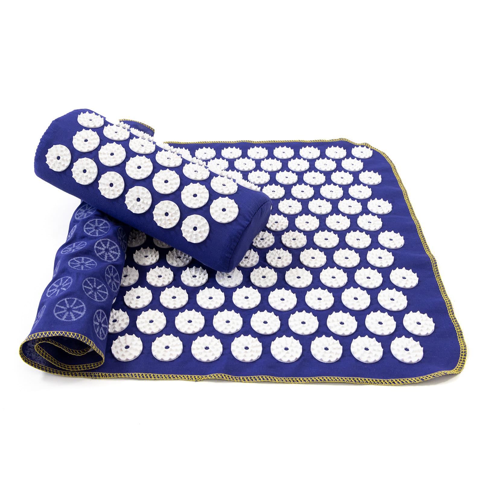 Массажный коврик Аппликатор Кузнецова и валик массажер для спины/шеи/ног/стоп/головы/тела OSPORT Сине-белый (n-0143) - фото 6 Массажный коврик Аппликатор Кузнецова и валик массажер для спины/шеи/ног/стоп/головы/тела OSPORT Сине-белый (n-0143) - фото 6