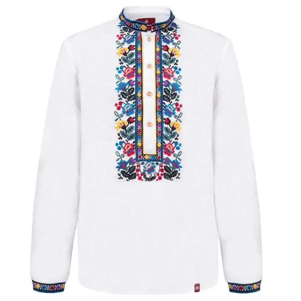 Вышиванка мужская р. 52 Белый (497) - фото 2 Вышиванка мужская р. 52 Белый (497) - фото 2