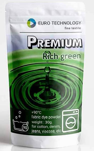 Барвник для тканини Premium 3 шт. Rich Green (Pr-001-reach green)