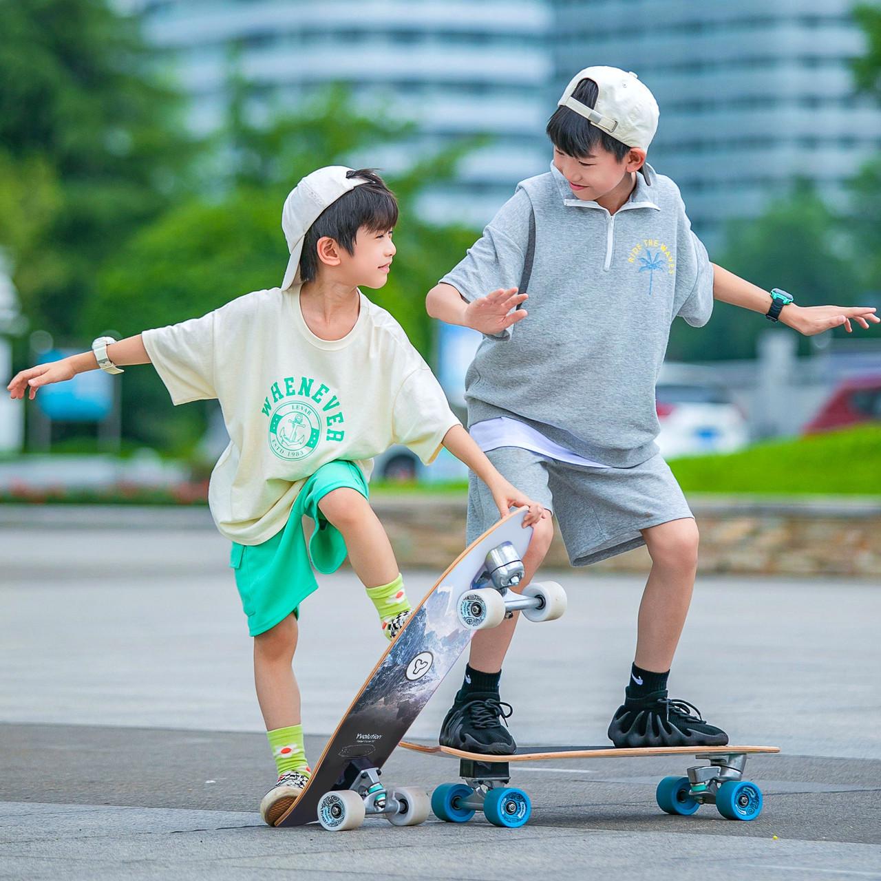 ᐉ Скейтборд для детей Fishtail Cruiser YVolution 76 см Синий