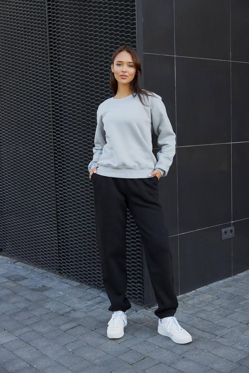 Світшот жіночий М116.4 з начосом S Світло-сірий (30665267) - фото 2 Світшот жіночий М116.4 з начосом S Світло-сірий (30665267) - фото 2