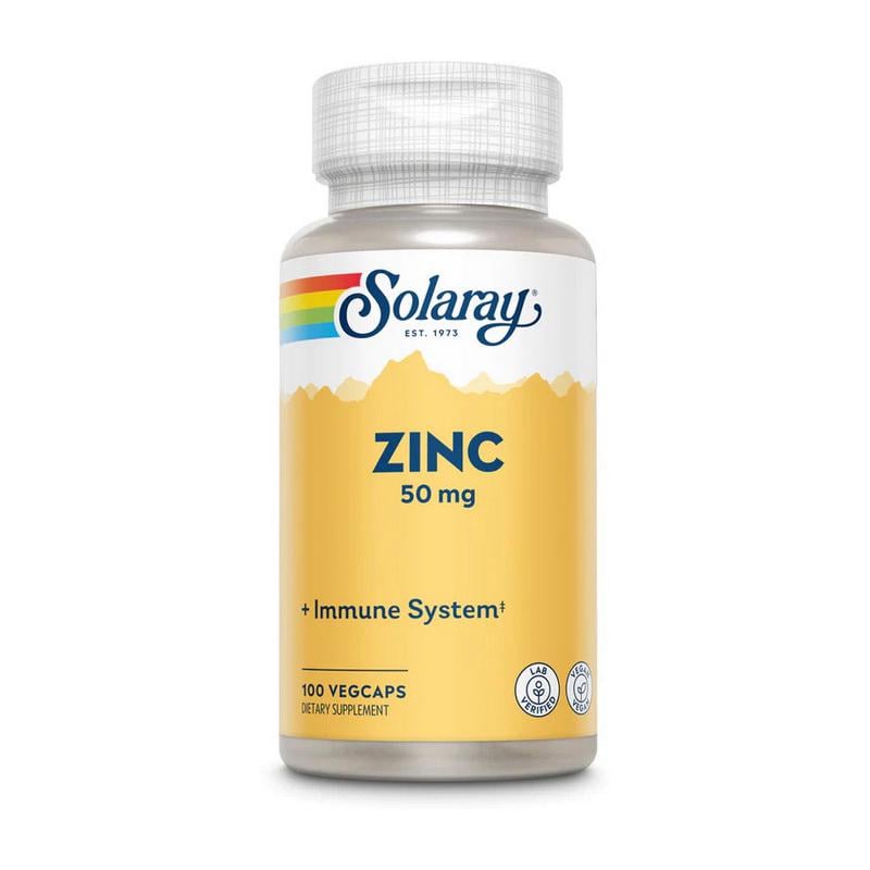 Цинк хелат Solaray Zinc 50 mg 100 вег. капс.