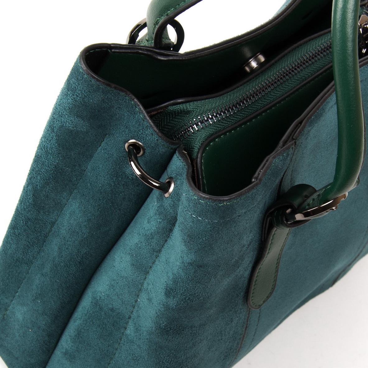 Женская модельная сумка из замша Fashion 3857 Зеленый - фото 3 Женская модельная сумка из замша Fashion 3857 Зеленый - фото 3