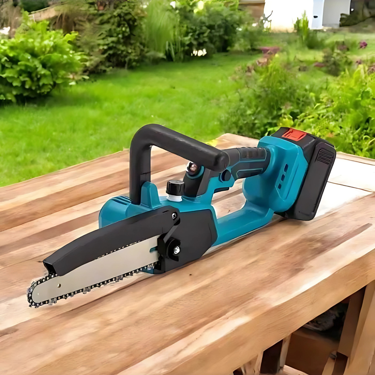 Пила акумуляторна міні 8" 4600 об/хв 48V 2 АКБ кейс Чорно/Блакитний (5836637784) - фото 8 Пила акумуляторна міні 8" 4600 об/хв 48V 2 АКБ кейс Чорно/Блакитний (5836637784) - фото 8